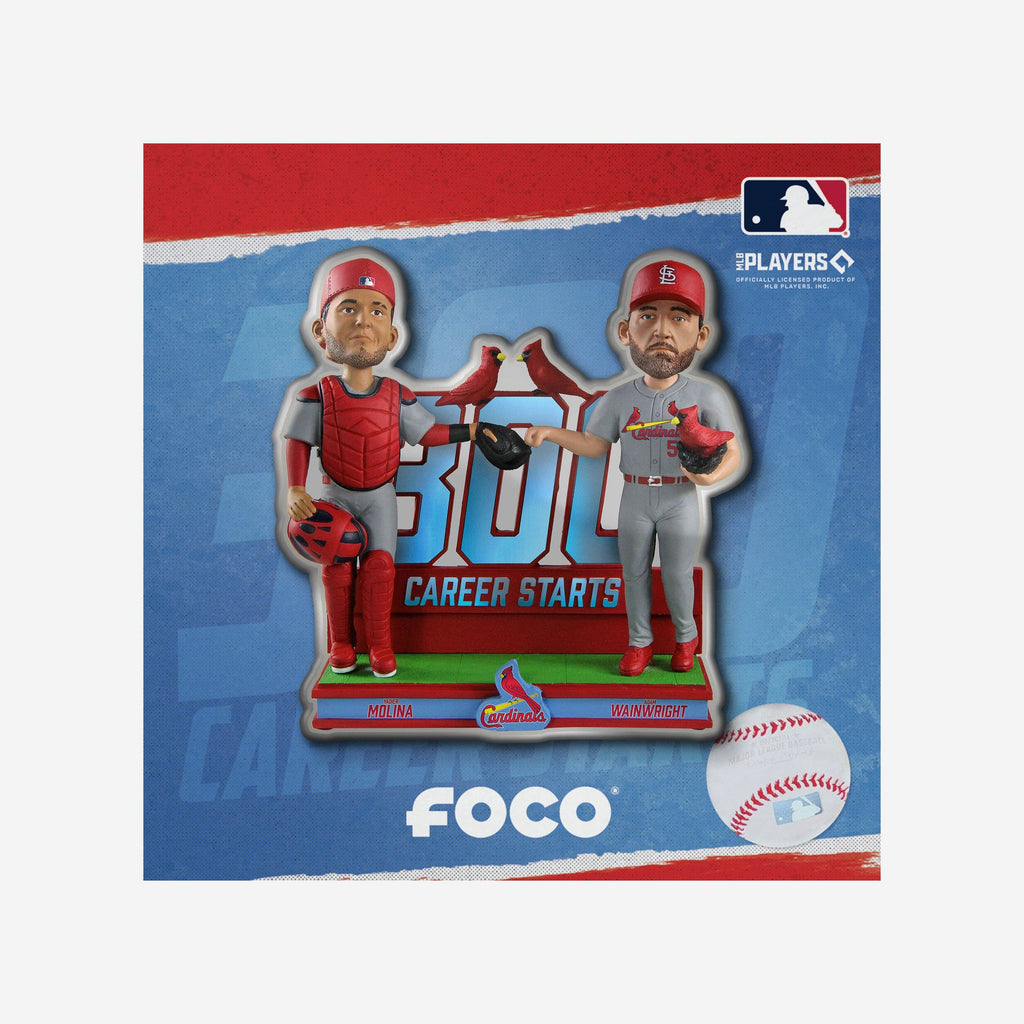 Adam Wainwright & Yadier Molina St Louis Cardinals 300 Career Start Duo Pin FOCO - FOCO.com