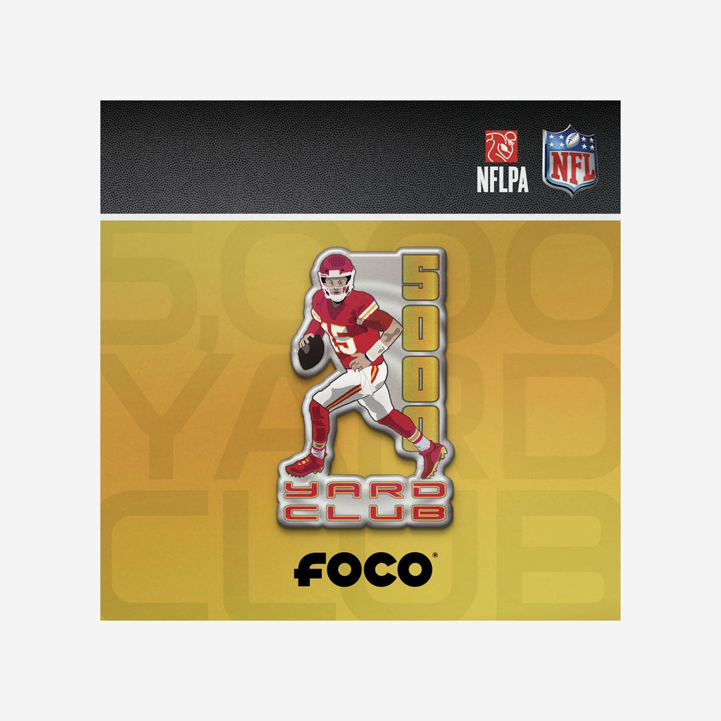 Patrick Mahomes Kansas City Chiefs 5000 Passing Yards Pin FOCO - FOCO.com