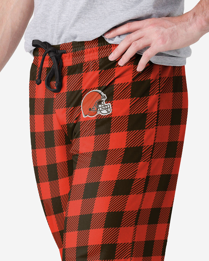 Cleveland Browns Buffalo Check Lounge Pants FOCO - FOCO.com