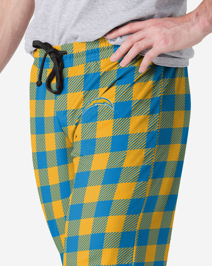 Los Angeles Chargers Buffalo Check Lounge Pants FOCO - FOCO.com