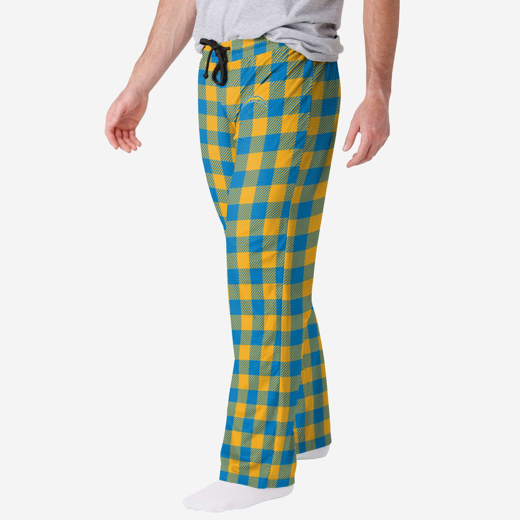 Los Angeles Chargers Buffalo Check Lounge Pants FOCO S - FOCO.com