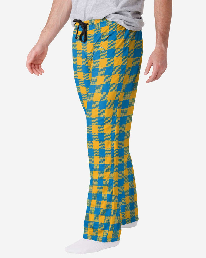 Los Angeles Chargers Buffalo Check Lounge Pants FOCO S - FOCO.com