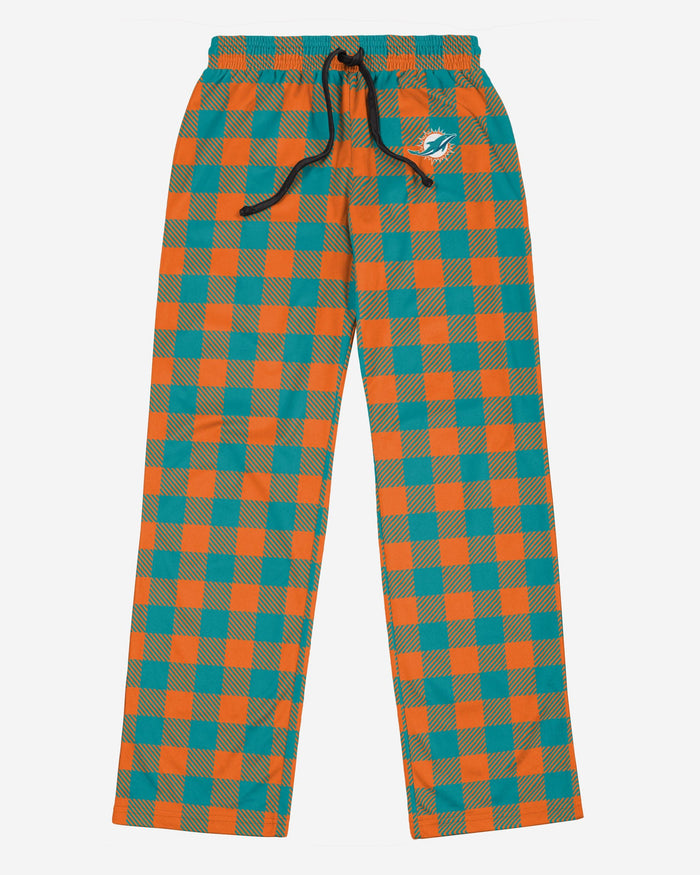 Miami Dolphins Buffalo Check Lounge Pants FOCO - FOCO.com