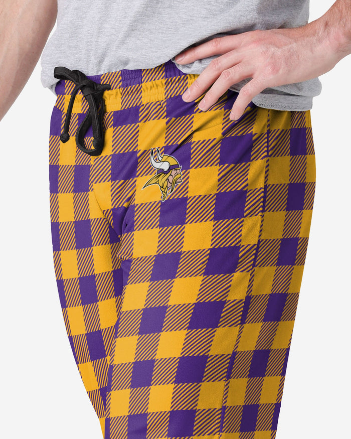 Minnesota Vikings Buffalo Check Lounge Pants FOCO - FOCO.com