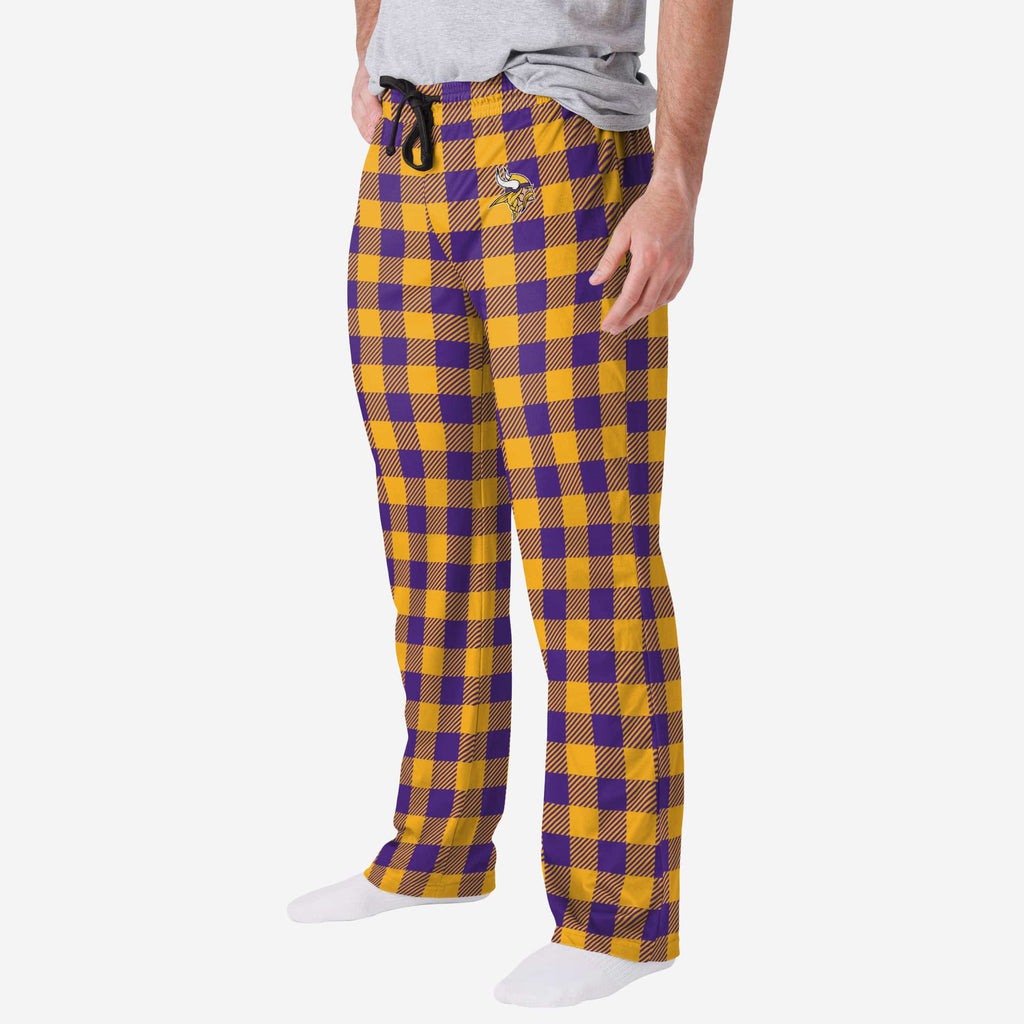 Minnesota Vikings Buffalo Check Lounge Pants FOCO S - FOCO.com