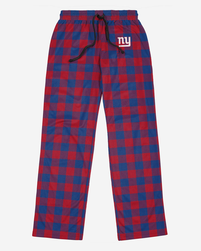 New York Giants Buffalo Check Lounge Pants FOCO - FOCO.com