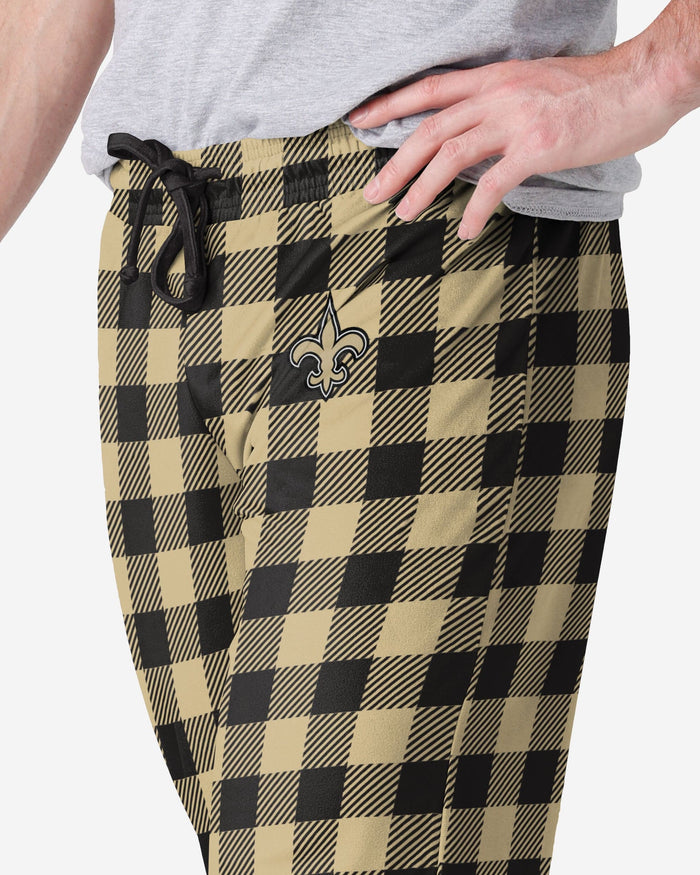 New Orleans Saints Buffalo Check Lounge Pants FOCO - FOCO.com