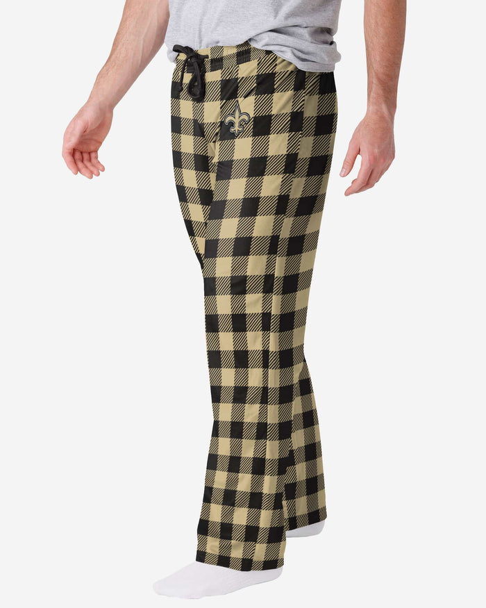 New Orleans Saints Buffalo Check Lounge Pants FOCO S - FOCO.com