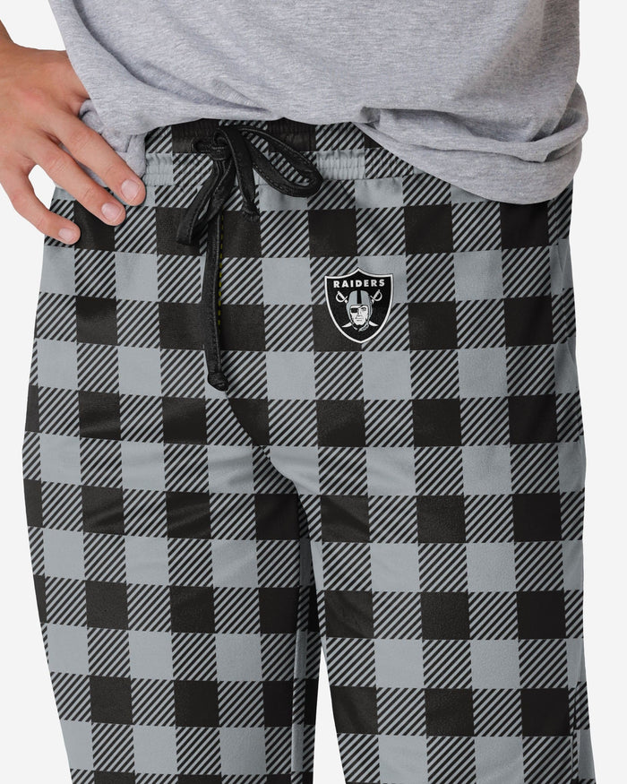 Las Vegas Raiders Buffalo Check Lounge Pants FOCO - FOCO.com