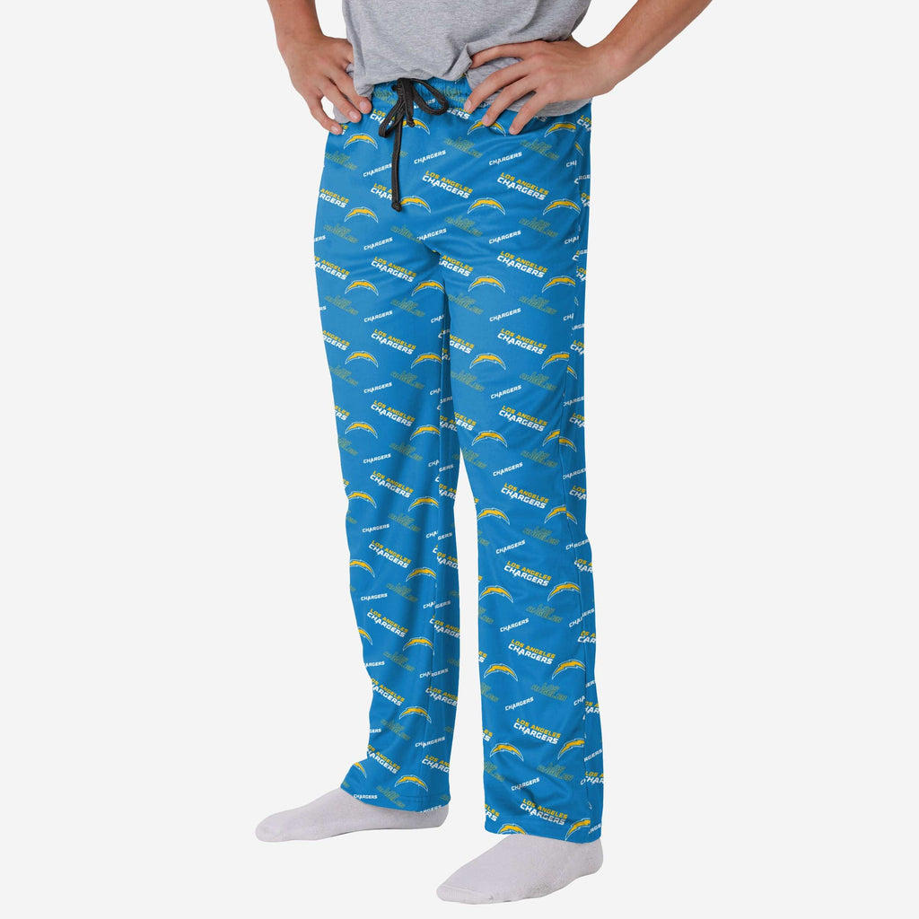 Los Angeles Chargers Repeat Print Lounge Pants FOCO S - FOCO.com