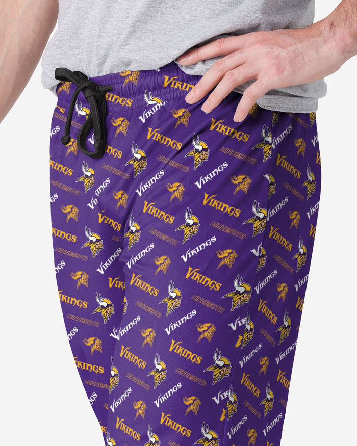 Minnesota Vikings Repeat Print Lounge Pants FOCO - FOCO.com