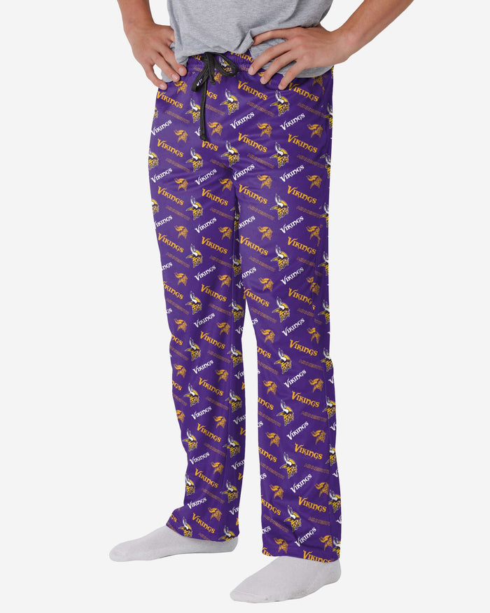 Minnesota Vikings Repeat Print Lounge Pants FOCO S - FOCO.com