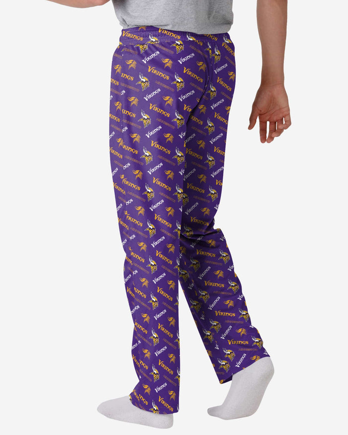 Minnesota Vikings Repeat Print Lounge Pants FOCO - FOCO.com