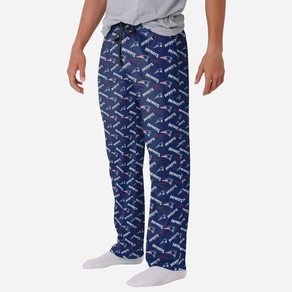 New England Patriots Repeat Print Lounge Pants FOCO S - FOCO.com