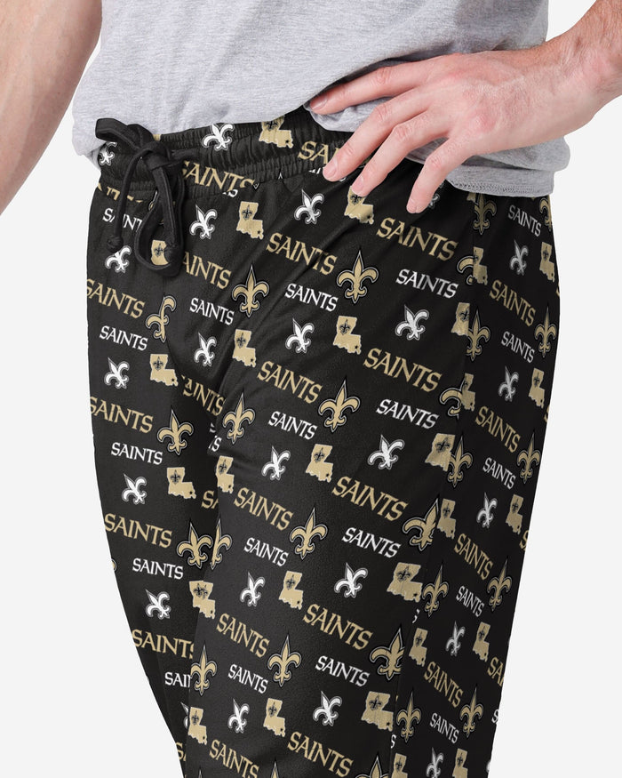 New Orleans Saints Repeat Print Lounge Pants FOCO - FOCO.com