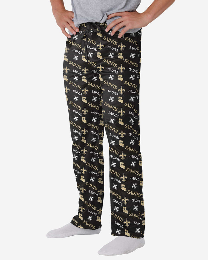 New Orleans Saints Repeat Print Lounge Pants FOCO S - FOCO.com