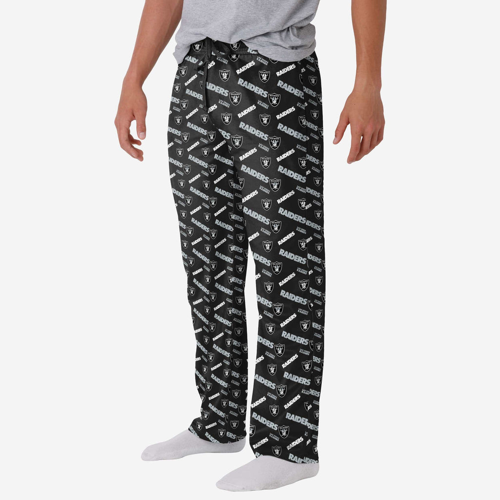 Las Vegas Raiders Repeat Print Lounge Pants FOCO S - FOCO.com