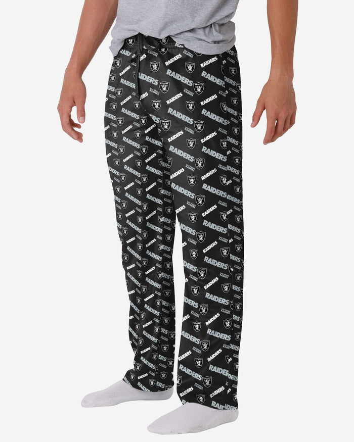 Las Vegas Raiders Repeat Print Lounge Pants FOCO S - FOCO.com