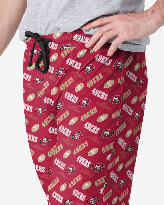 San Francisco 49ers Repeat Print Lounge Pants FOCO - FOCO.com