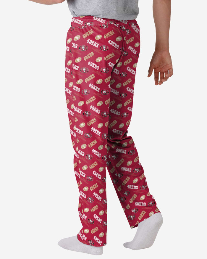 San Francisco 49ers Repeat Print Lounge Pants FOCO - FOCO.com