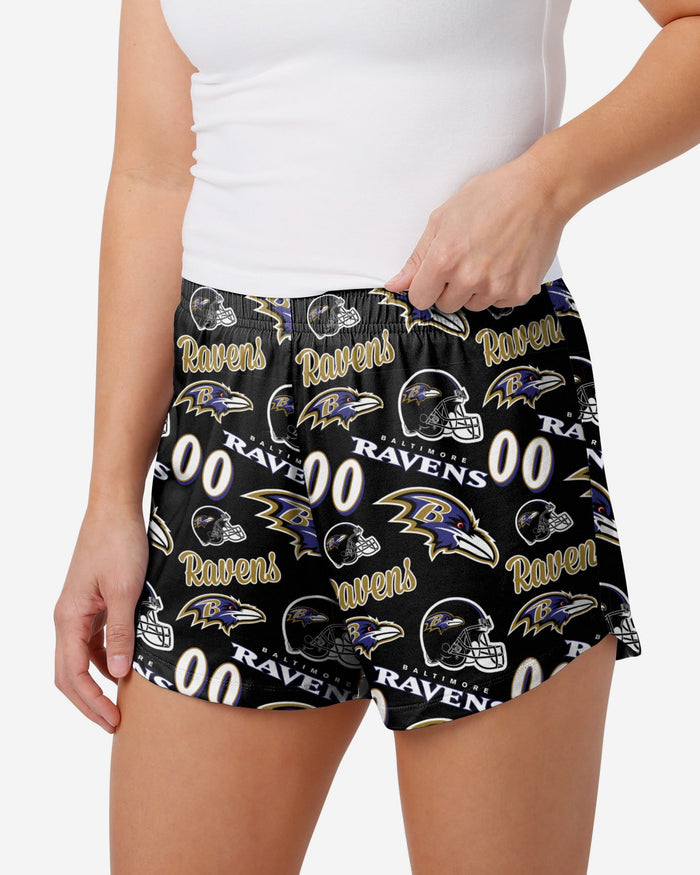 Baltimore Ravens Womens Gameday Ready Lounge Shorts FOCO S - FOCO.com