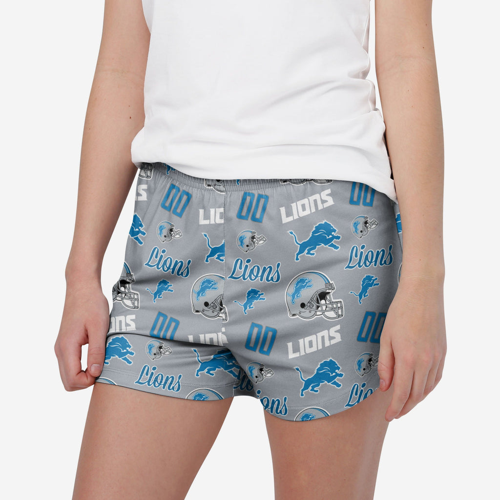 Detroit Lions Womens Gameday Ready Lounge Shorts FOCO S - FOCO.com