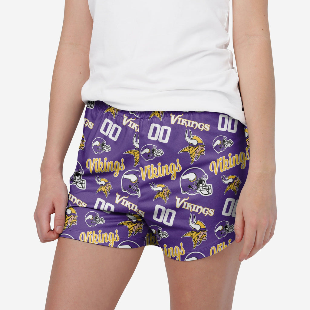 Minnesota Vikings Womens Gameday Ready Lounge Shorts FOCO S - FOCO.com