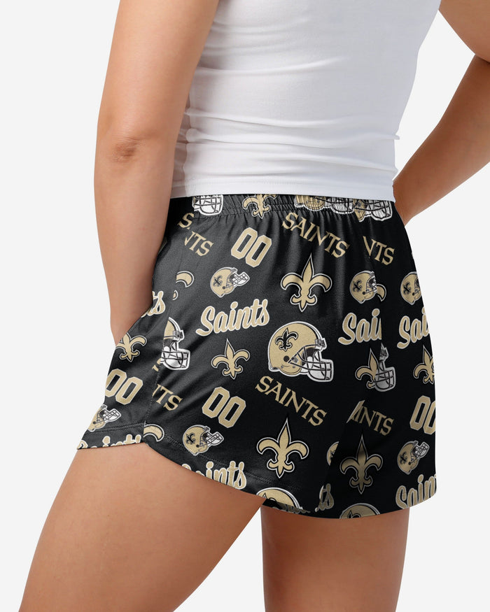 New Orleans Saints Womens Gameday Ready Lounge Shorts FOCO - FOCO.com