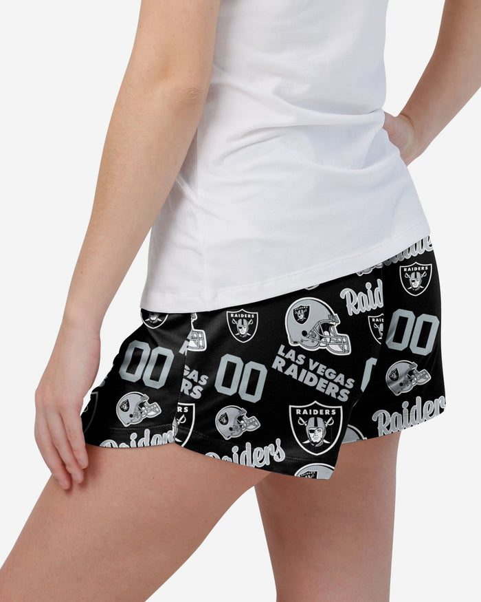 Las Vegas Raiders Womens Gameday Ready Lounge Shorts FOCO - FOCO.com