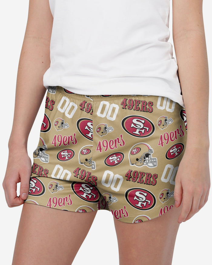 San Francisco 49ers Womens Gameday Ready Lounge Shorts FOCO S - FOCO.com