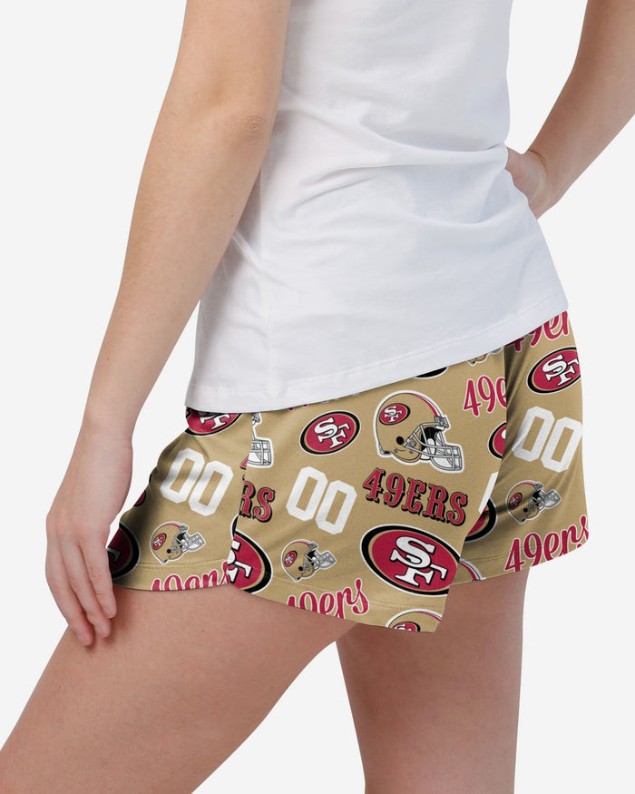 San Francisco 49ers Womens Gameday Ready Lounge Shorts FOCO - FOCO.com