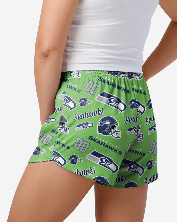 Seattle Seahawks Womens Gameday Ready Lounge Shorts FOCO - FOCO.com