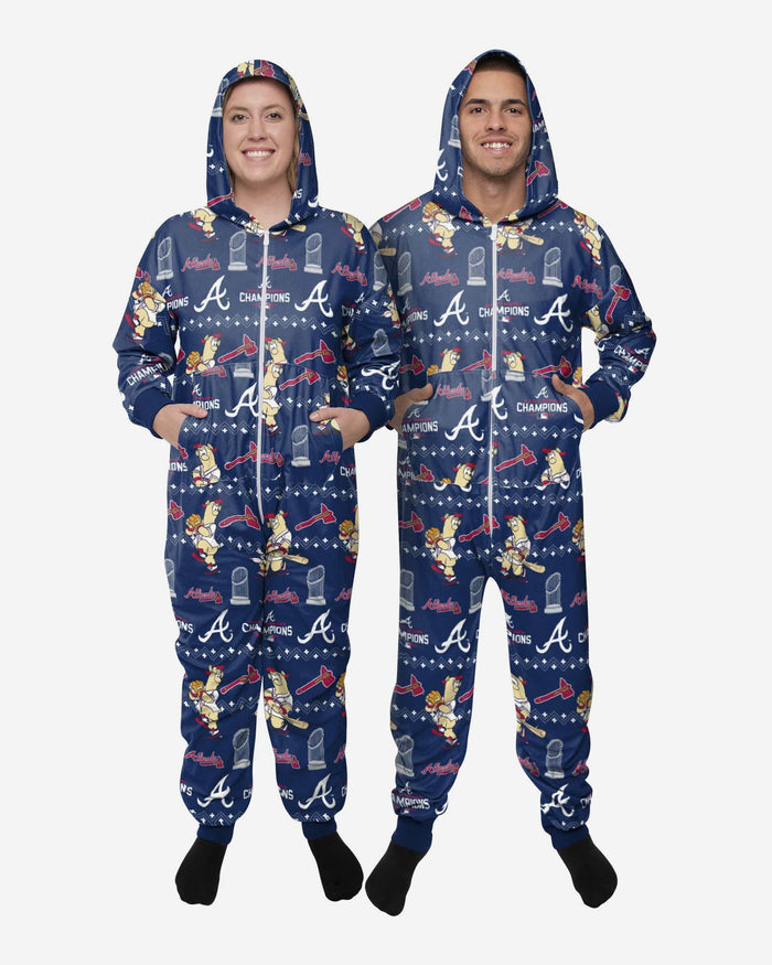 Atlanta Braves 2021 World Series Champions One Piece Pajama FOCO - FOCO.com