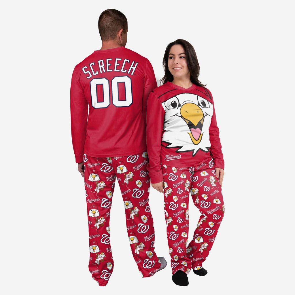 Screech Washington Nationals Mascot Pajamas FOCO