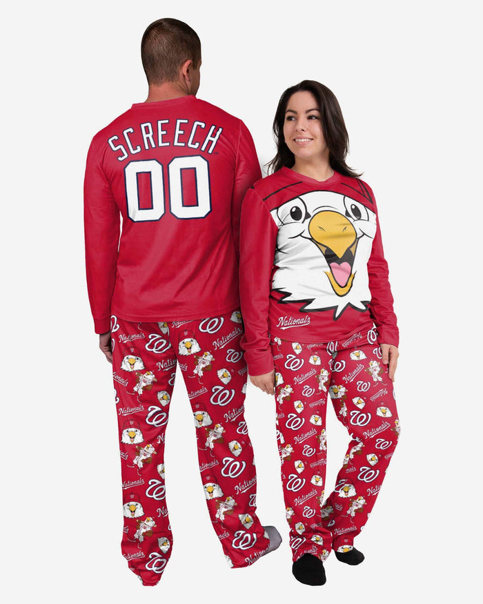 Screech Washington Nationals Mascot Pajamas FOCO - FOCO.com