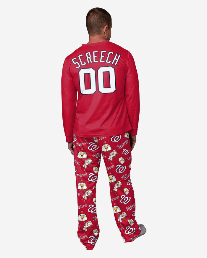 Screech Washington Nationals Mascot Pajamas FOCO - FOCO.com