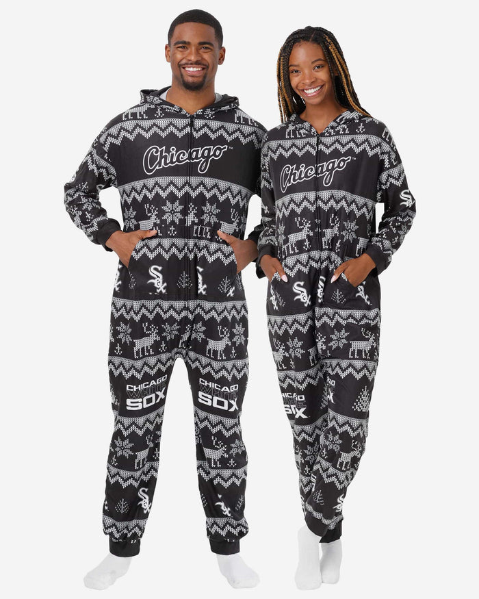 Chicago White Sox Ugly Pattern One Piece Pajamas FOCO S - FOCO.com