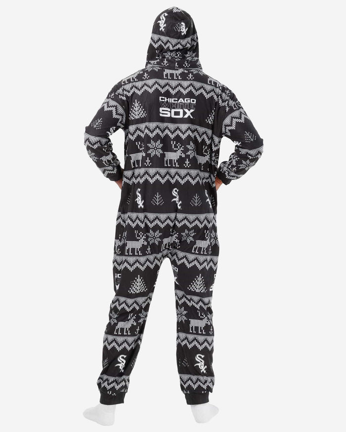 Chicago White Sox Ugly Pattern One Piece Pajamas FOCO - FOCO.com