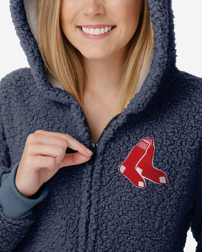 Boston Red Sox Womens Sherpa One Piece Pajamas FOCO - FOCO.com