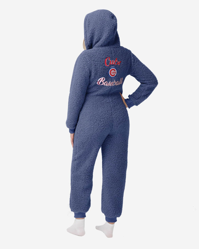 Chicago Cubs Womens Sherpa One Piece Pajamas FOCO - FOCO.com