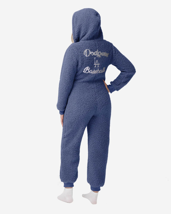 Los Angeles Dodgers Womens Sherpa One Piece Pajamas FOCO - FOCO.com