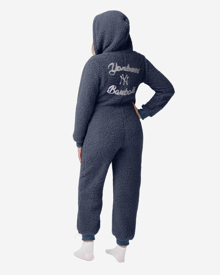 New York Yankees Womens Sherpa One Piece Pajamas FOCO - FOCO.com