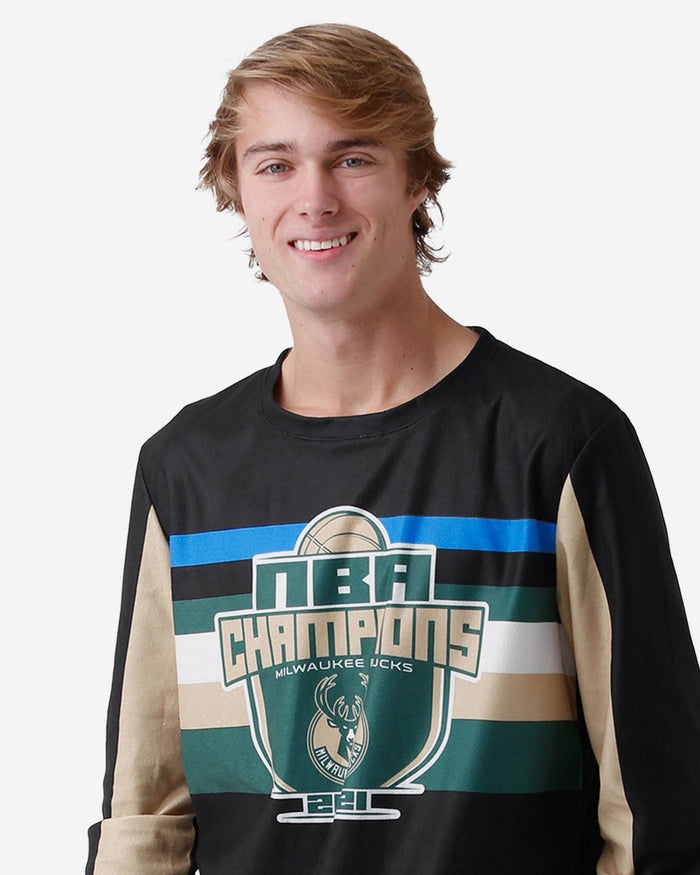 Milwaukee Bucks 2021 NBA Champions Holiday Pajamas FOCO - FOCO.com