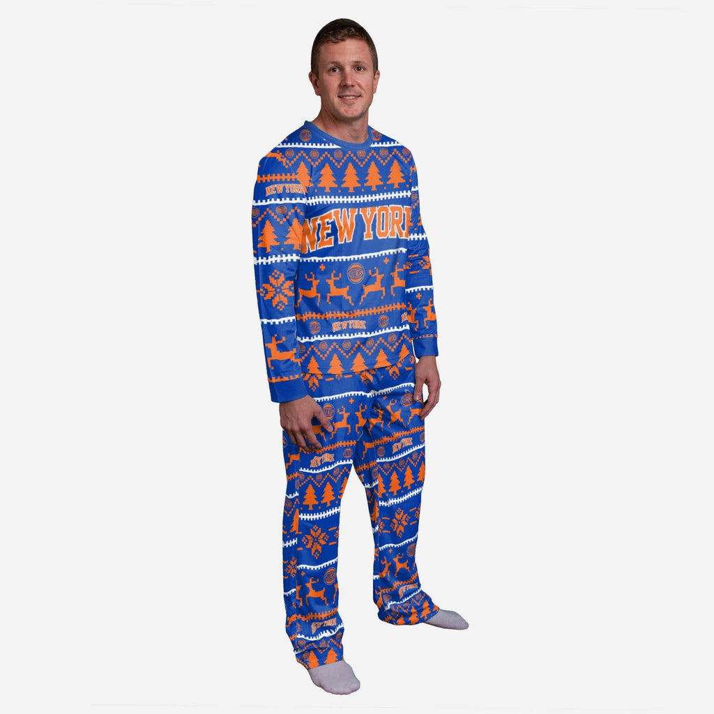 New York Knicks Family Holiday Pajamas FOCO S - FOCO.com
