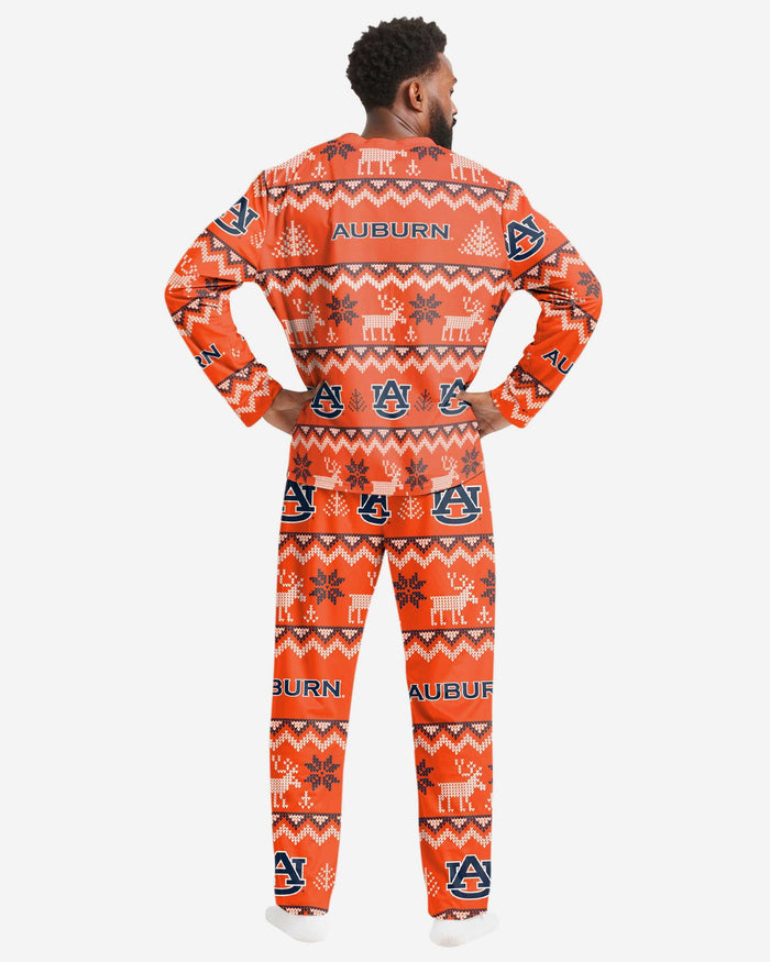Auburn Tigers Mens Ugly Pattern Family Holiday Pajamas FOCO - FOCO.com