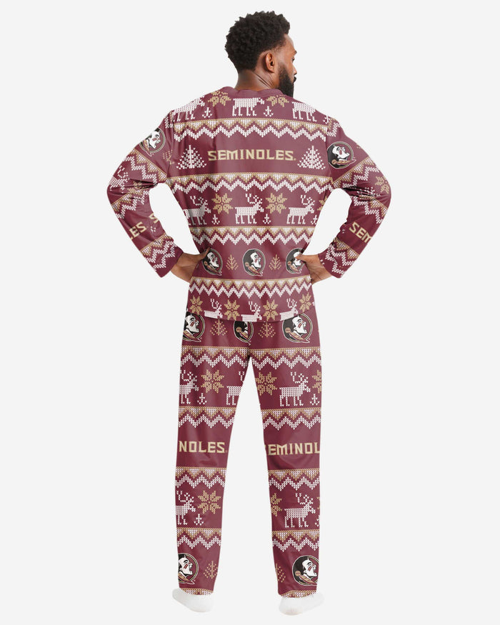 Florida State Seminoles Mens Ugly Pattern Family Holiday Pajamas FOCO - FOCO.com