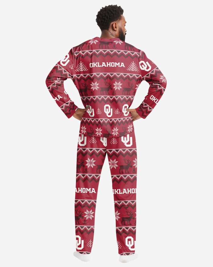 Oklahoma Sooners Mens Ugly Pattern Family Holiday Pajamas FOCO - FOCO.com