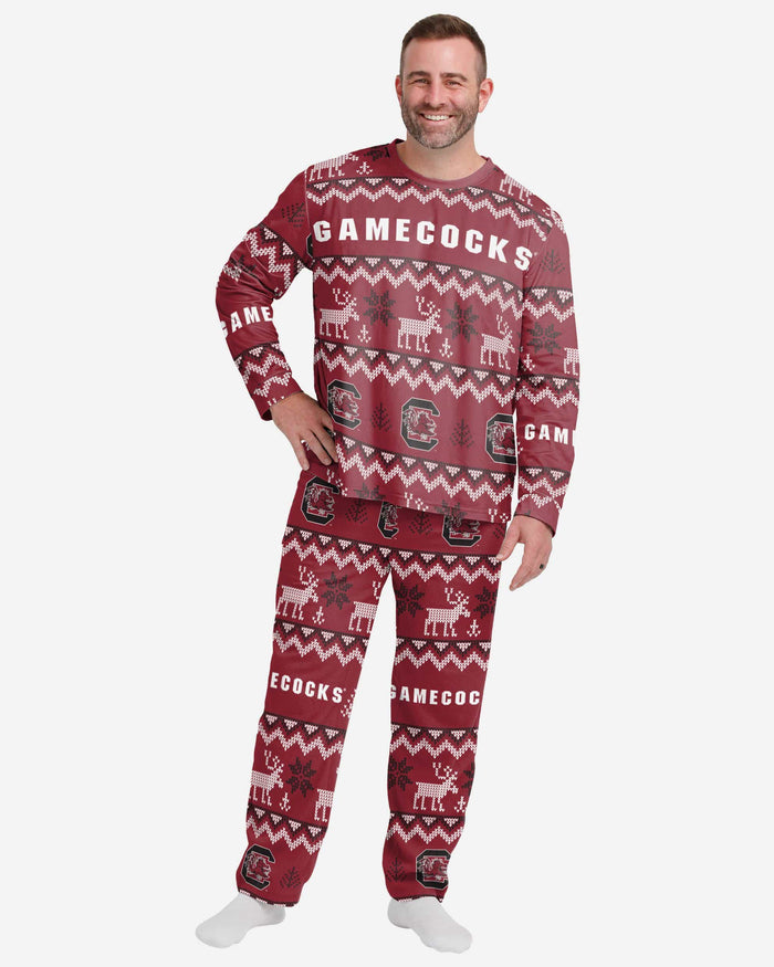 South Carolina Gamecocks Mens Ugly Pattern Family Holiday Pajamas FOCO S - FOCO.com