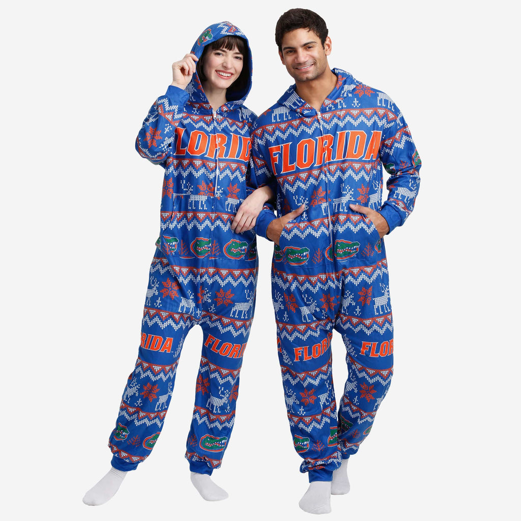 Florida Gators Ugly Pattern One Piece Pajamas FOCO - FOCO.com