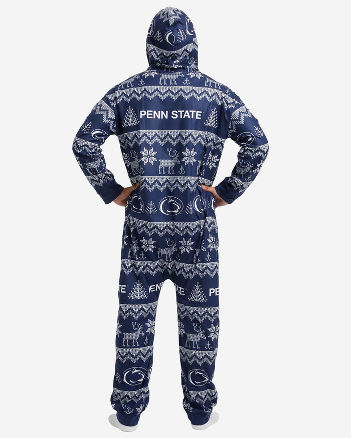 Penn State Nittany Lions Ugly Pattern One Piece Pajamas FOCO - FOCO.com